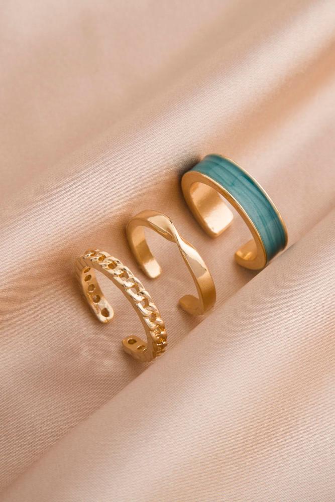 Fleepmart 2022 New Gothic Style Three Piece Opening Rings for Woman Fashion Jewelry European and American Wedding Party Sexy Ring Fleepmart 2022 New Gothic Style Three Piece Opening Rings for Woman Fashion Jewelry European and American Wedding Party Sexy Ring