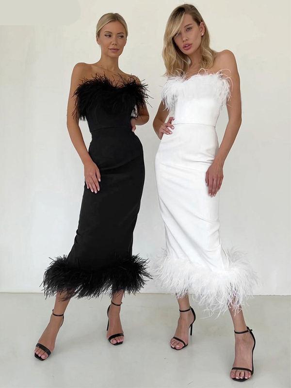 Fleepmart Furry Off The Shoulder Midi Dress Y2K Split Sexy Women Elegant Prom Nightclub Bodycon Patchwork Korean Fashion Dress Fleepmart Furry Off The Shoulder Midi Dress Y2K Split Sexy Women Elegant Prom Nightclub Bodycon Patchwork Korean Fashion Dress