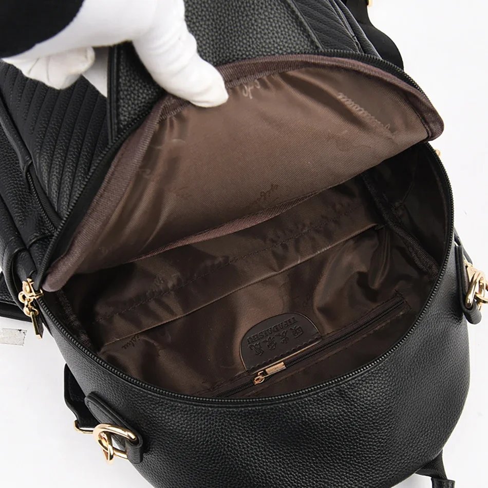 Fleepmart New Fashionable Women's Backpack High Quality Soft Leather Women Shoulder Bag Famous Luxury Brand Female Handbag Sac A Main