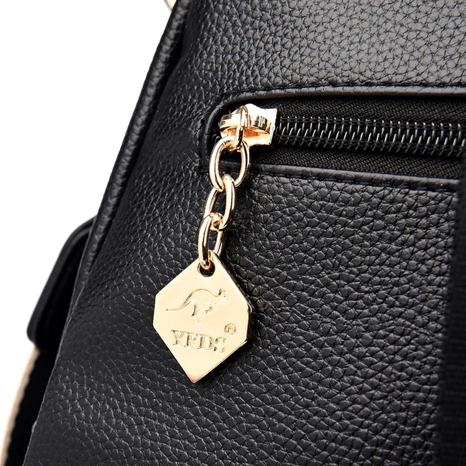 Fleepmart New Fashionable Women's Backpack High Quality Soft Leather Women Shoulder Bag Famous Luxury Brand Female Handbag Sac A Main