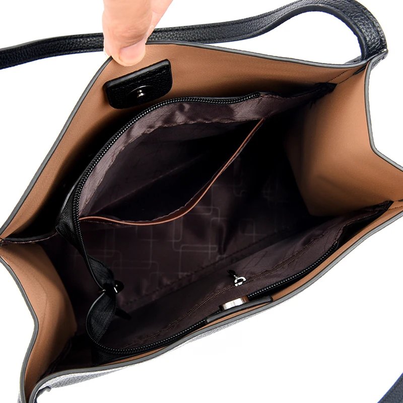 Fleepmart Luxury Designer Crossbody Bag For Women 2026 Brand 3 Layers Handbag Purse Female Genuine High Quality Leather Shoulder Totes Sac