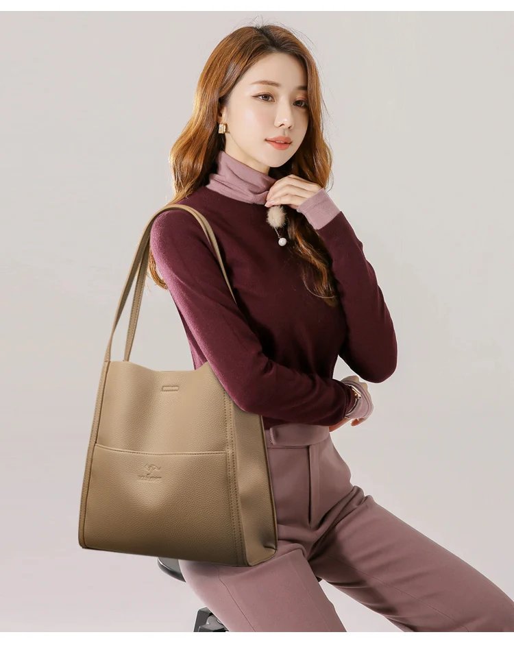 Fleepmart Luxury Designer Crossbody Bag For Women 2026 Brand 3 Layers Handbag Purse Female Genuine High Quality Leather Shoulder Totes Sac