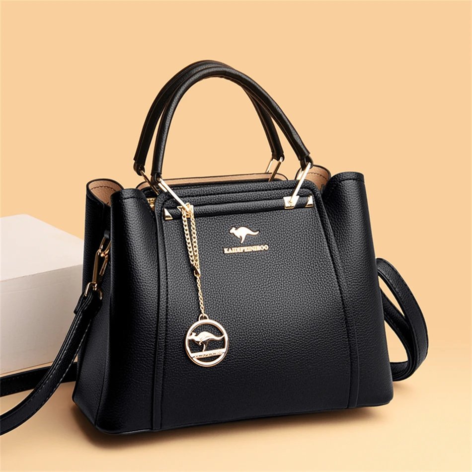 Fleepmart Soft Leather Luxury Handbags Women Bags Designer 3 Layers Shoulder Crossbody Sac Ladies Large Capacity Shopping Messenger Tote Fleepmart Soft Leather Luxury Handbags Women Bags Designer 3 Layers Shoulder Crossbody Sac Ladies Large Capacity Shopping Messenger Tote