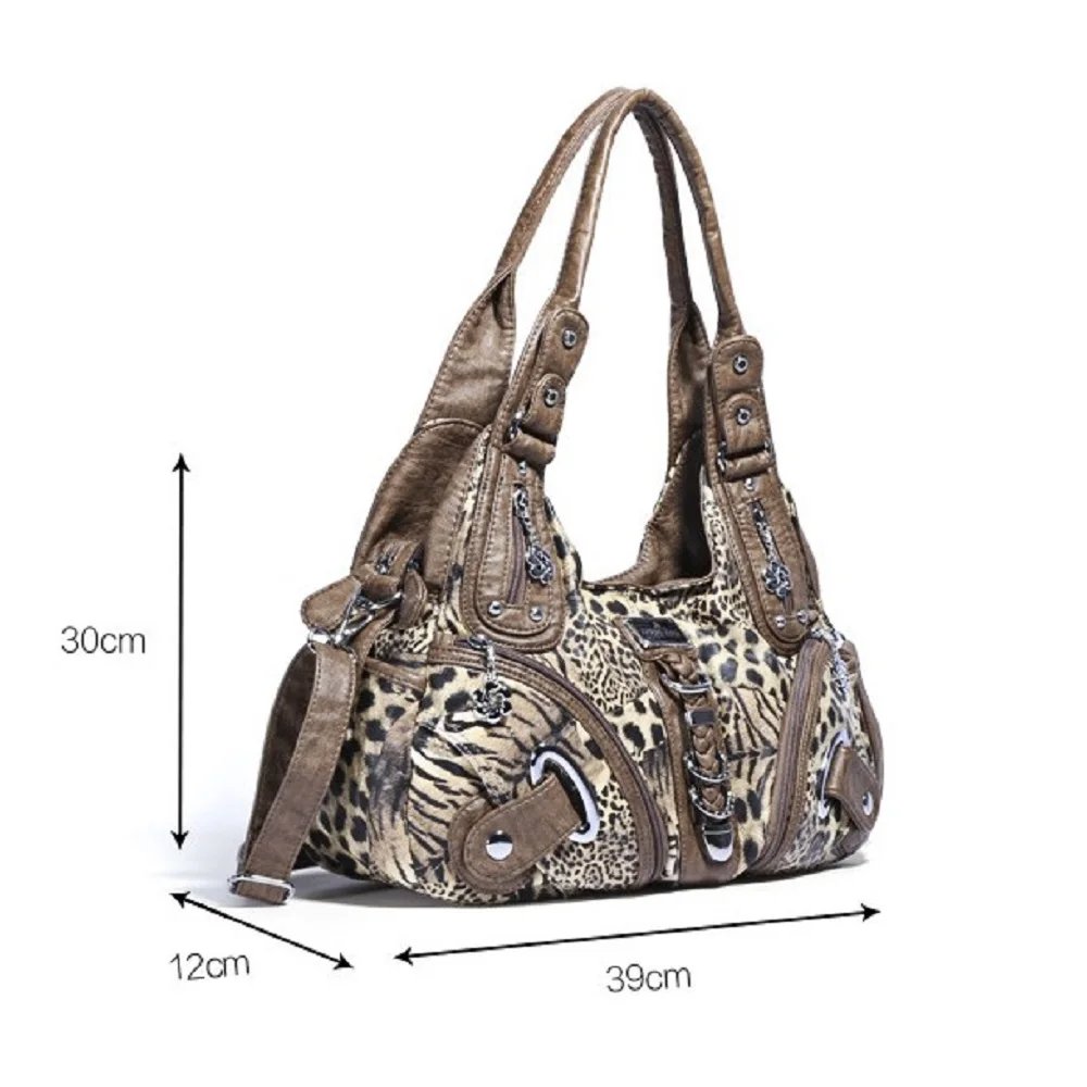 Fleepmart Angel kiss Women Handbags Leopard Bag Top-handle Handbag Fashion Satchel Dumpling Pack Shoulder Bag Tote Bag Hobos Large Purse