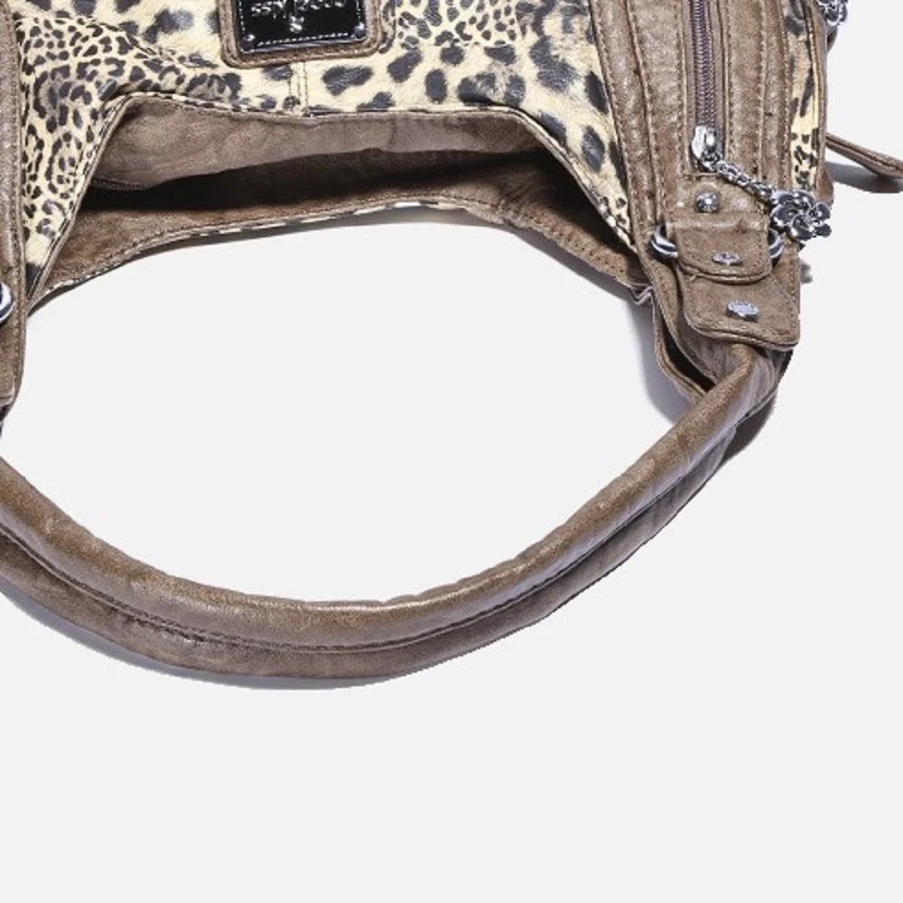 Fleepmart Angel kiss Women Handbags Leopard Bag Top-handle Handbag Fashion Satchel Dumpling Pack Shoulder Bag Tote Bag Hobos Large Purse