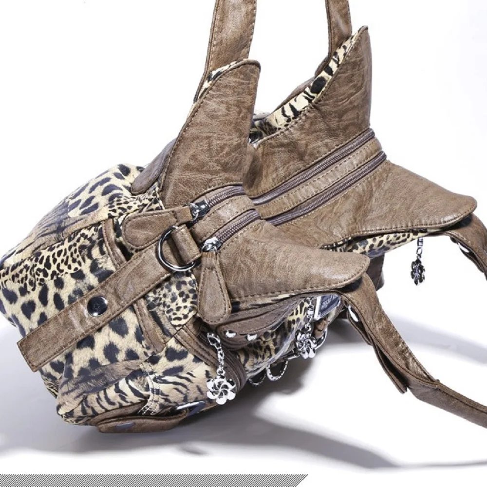 Fleepmart Angel kiss Women Handbags Leopard Bag Top-handle Handbag Fashion Satchel Dumpling Pack Shoulder Bag Tote Bag Hobos Large Purse