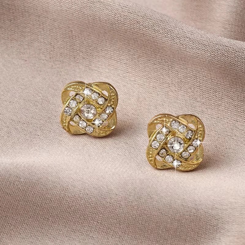 Luxury Zircon Cross Stud Earrings for Women | Elegant Hollow Geometric Design Luxury Zircon Cross Stud Earrings for Women | Elegant Hollow Geometric Design