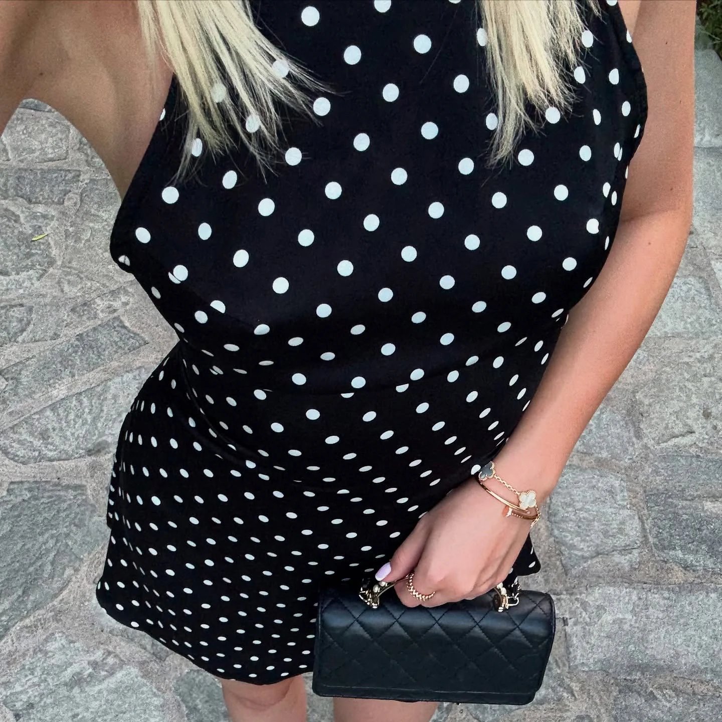 Fleepmart Sexy Polka Dot Print Halter Dress For Women Elegant Party Slim Backless Sleeveless Mini Dress Summer Vacation Outfits