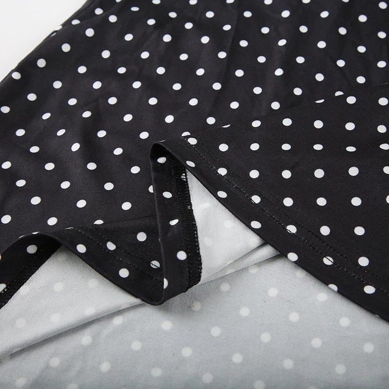 Fleepmart Sexy Polka Dot Print Halter Dress For Women Elegant Party Slim Backless Sleeveless Mini Dress Summer Vacation Outfits