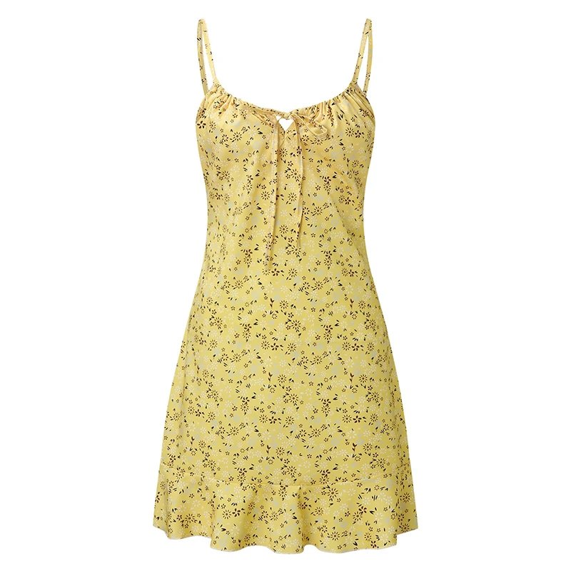 Women's Floral Camisole Dress – Lightweight Summer Casual Sleeveless Sundress