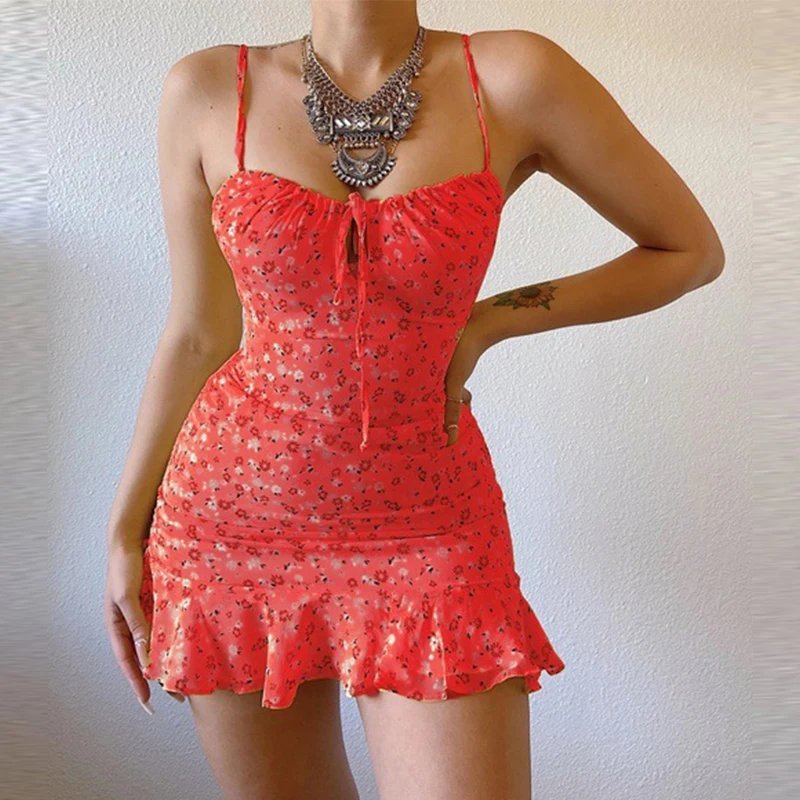 Women's Floral Camisole Dress – Lightweight Summer Casual Sleeveless Sundress