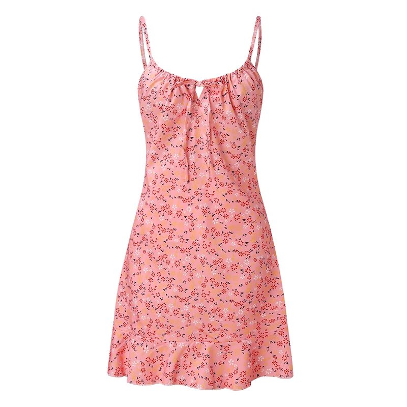 Women's Floral Camisole Dress – Lightweight Summer Casual Sleeveless Sundress