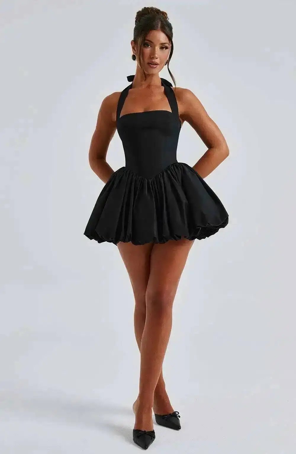 Women's Halter Waist Wrap A-Line Mini Dress – Sexy Spring Summer Party Ball Gown Dress 2025