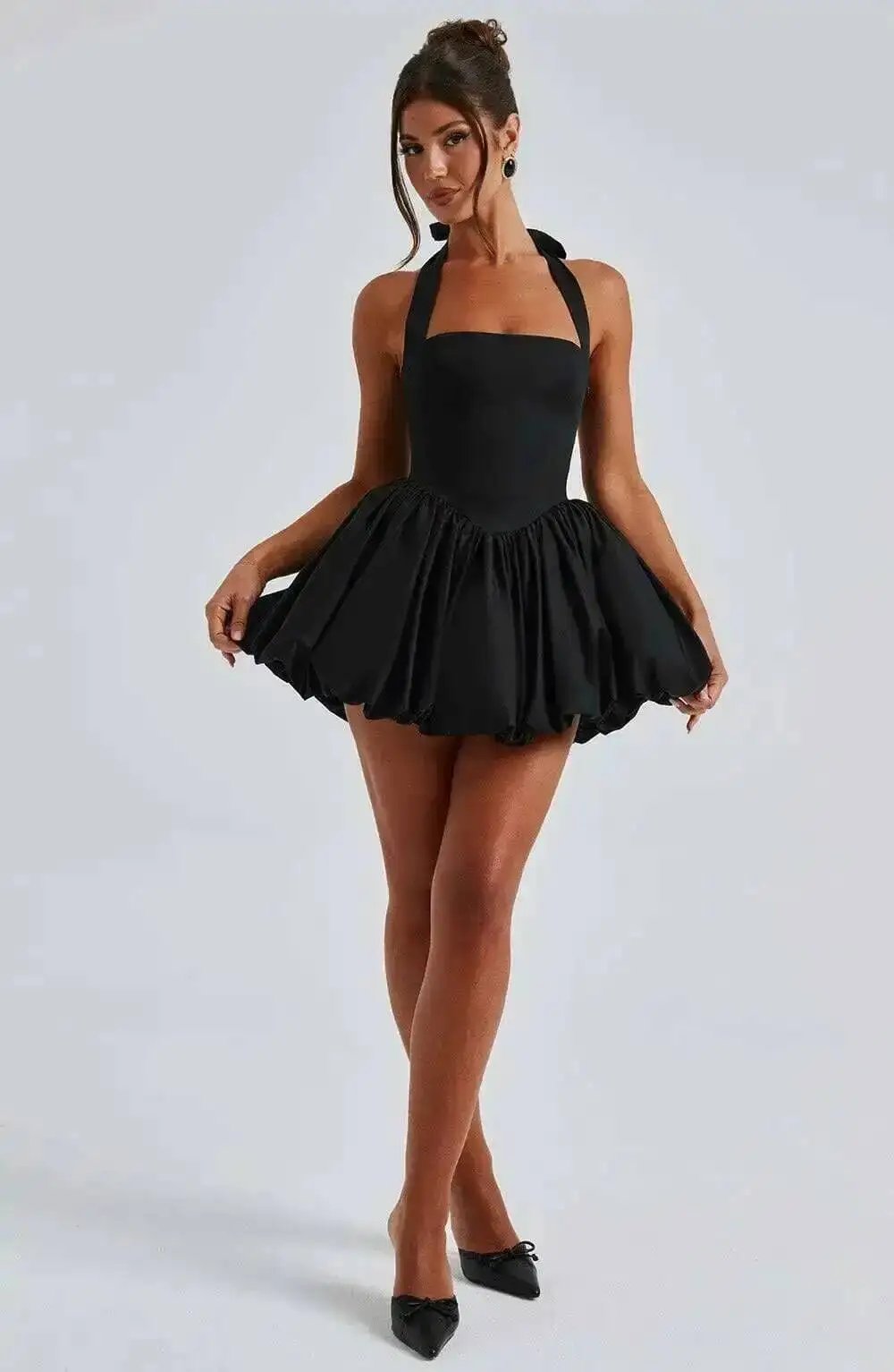 Women's Halter Waist Wrap A-Line Mini Dress – Sexy Spring Summer Party Ball Gown Dress 2025