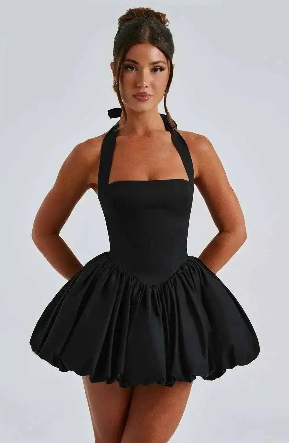 Women's Halter Waist Wrap A-Line Mini Dress – Sexy Spring Summer Party Ball Gown Dress 2025