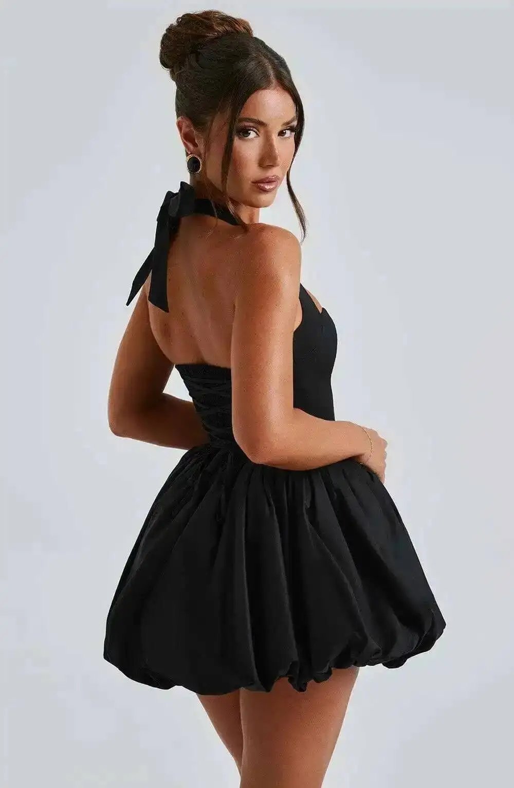 Women's Halter Waist Wrap A-Line Mini Dress – Sexy Spring Summer Party Ball Gown Dress 2025