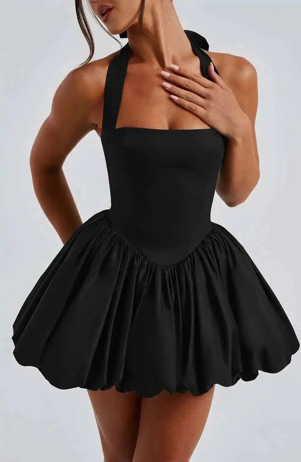 Women's Halter Waist Wrap A-Line Mini Dress – Sexy Spring Summer Party Ball Gown Dress 2025