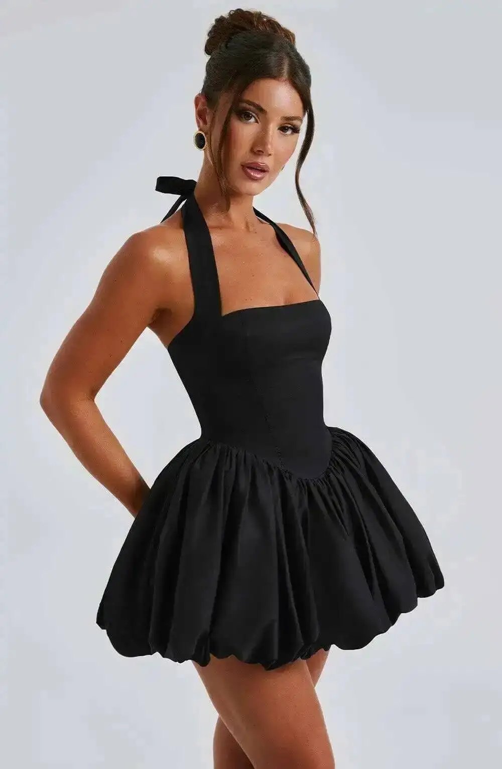 Women's Halter Waist Wrap A-Line Mini Dress – Sexy Spring Summer Party Ball Gown Dress 2025