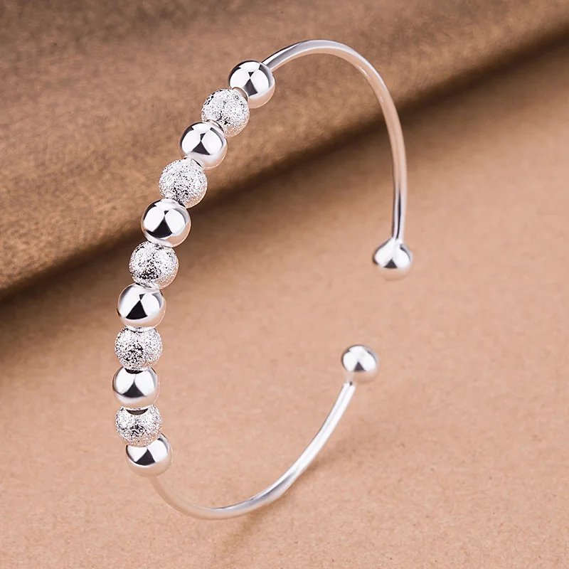Fleepmart New 925 Sterling Silver Original romantic Gypsophila star Bangles for women bracelets fashion party wedding accessories jewelry