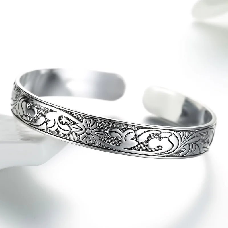 Fleepmart New 925 Sterling Silver Original romantic Gypsophila star Bangles for women bracelets fashion party wedding accessories jewelry