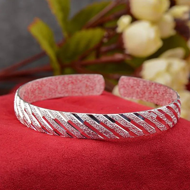 Fleepmart New 925 Sterling Silver Original romantic Gypsophila star Bangles for women bracelets fashion party wedding accessories jewelry