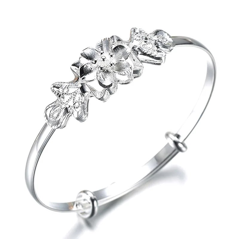 Fleepmart New 925 Sterling Silver Original romantic Gypsophila star Bangles for women bracelets fashion party wedding accessories jewelry
