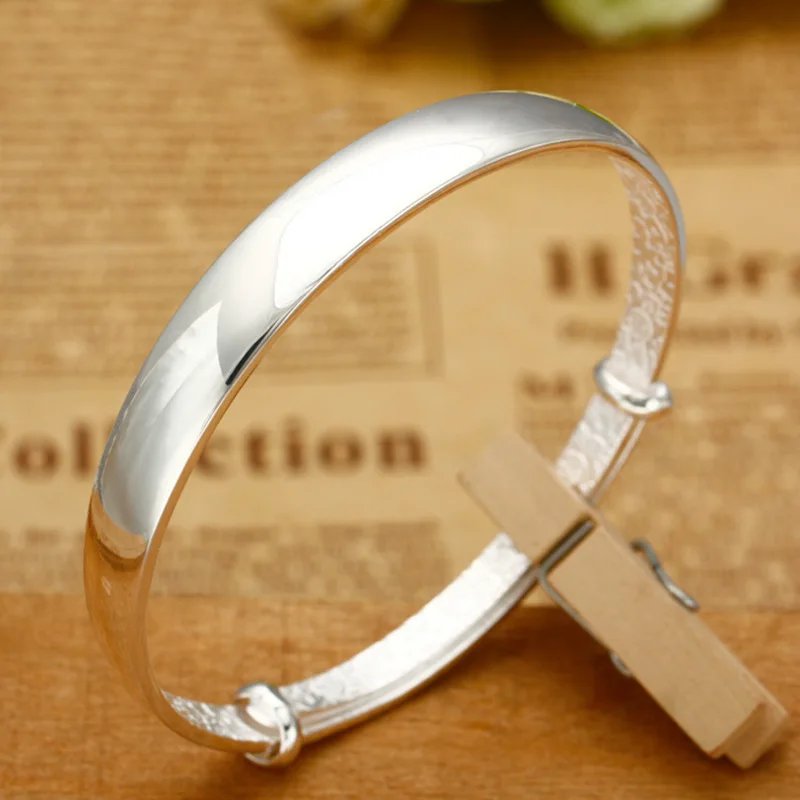 Fleepmart New 925 Sterling Silver Original romantic Gypsophila star Bangles for women bracelets fashion party wedding accessories jewelry