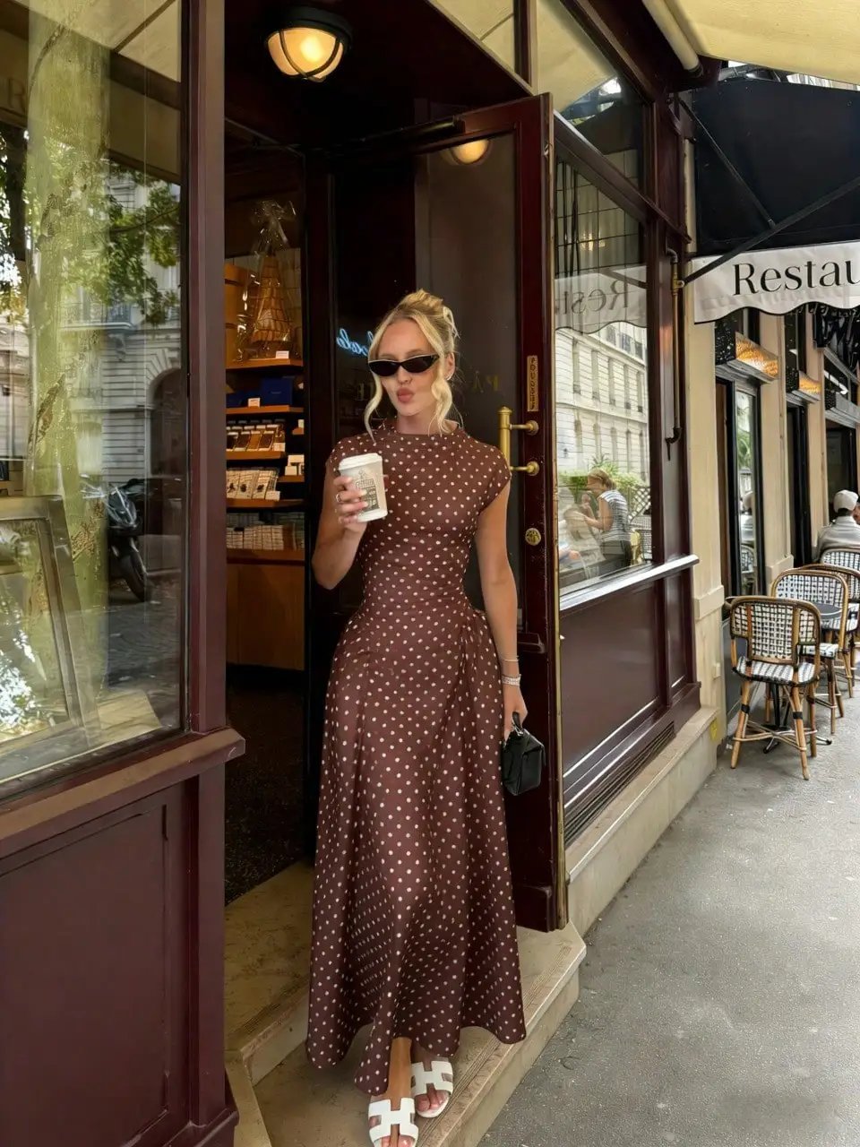 Fleepmart Women New Long Dresses Summer Elegant Upgraded Version Casual Polka Dots Party Dress Graceful Holiday Casual Slim Female Dresses