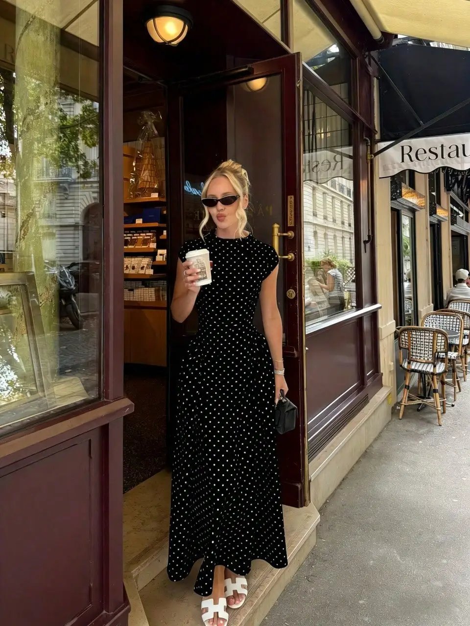 Fleepmart Women New Long Dresses Summer Elegant Upgraded Version Casual Polka Dots Party Dress Graceful Holiday Casual Slim Female Dresses