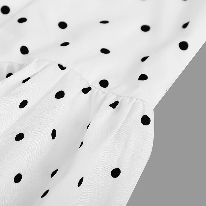 Fleepmart Women New Long Dresses Summer Elegant Upgraded Version Casual Polka Dots Party Dress Graceful Holiday Casual Slim Female Dresses