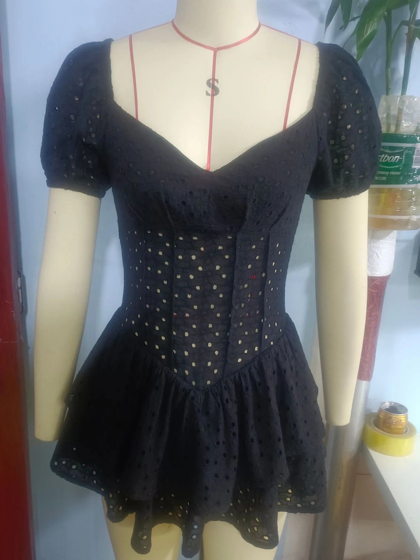 Sexy hollow black white mini summer dress women elegant backless tierred birthday dress new short evening party dresses vestidos - Image 5