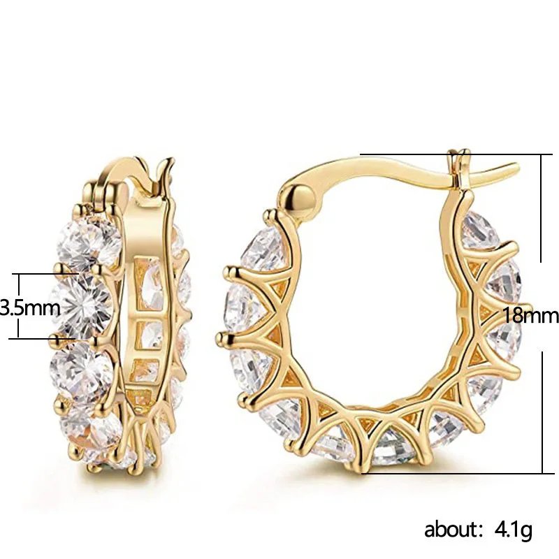 Cubic Zirconia Hoop Earrings for Women | Sparkling Party Jewelry - Image 6