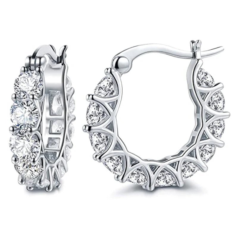 Cubic Zirconia Hoop Earrings for Women | Sparkling Party Jewelry - Image 5