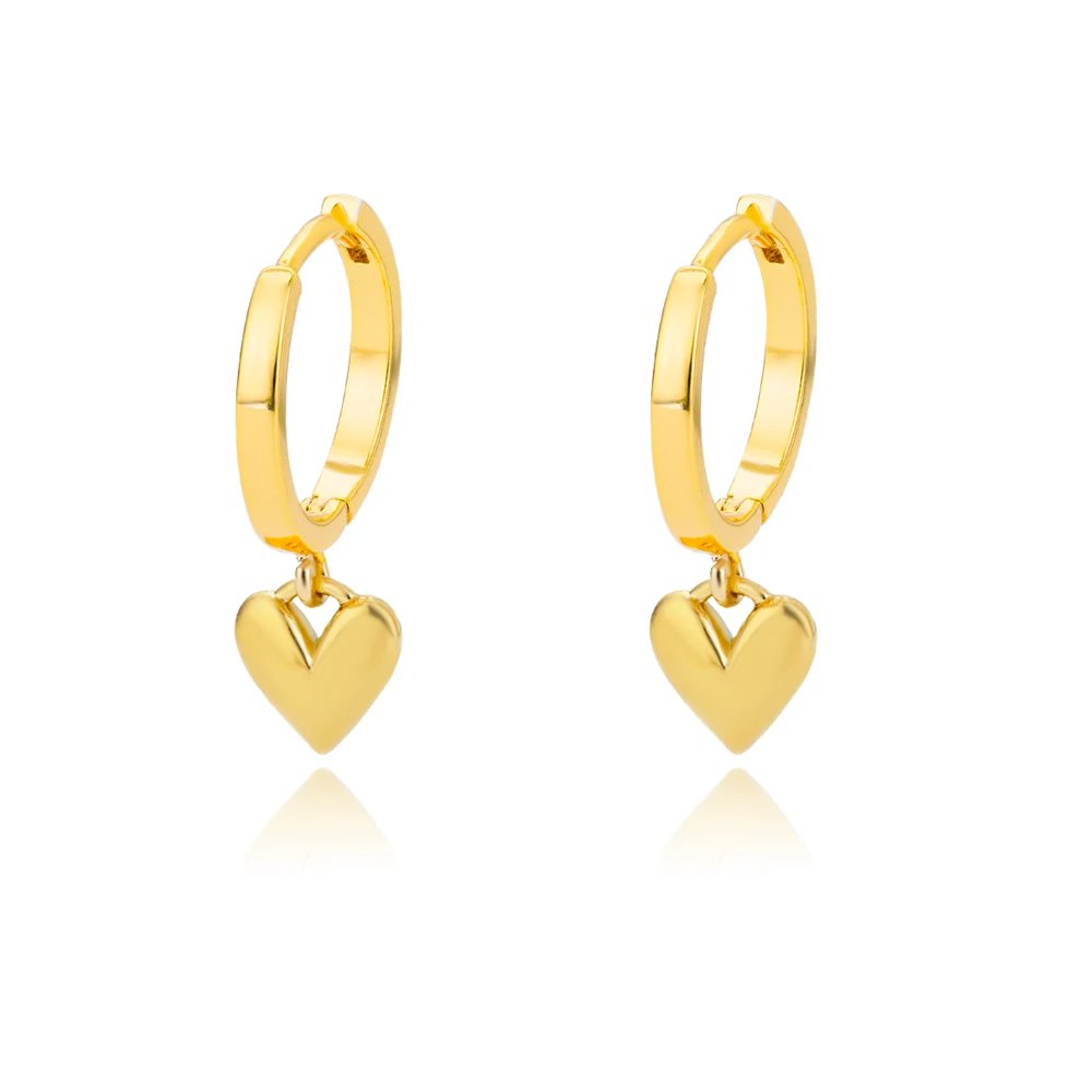 Vintage Gold Heart Drop Earrings for Women | Stainless Steel Jewelry Vintage Gold Heart Drop Earrings for Women | Stainless Steel Jewelry