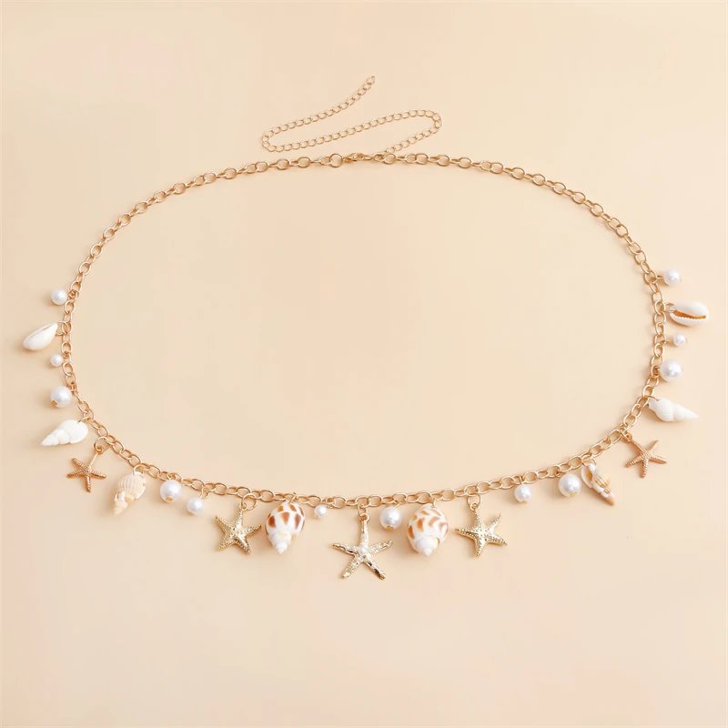 Fleepmart Bohemia Handmade Shell Conch Chain Bracelet for Women Elegant Imitation Pearl Pendant Bracelet Summer Beach Jewelry Gifts
