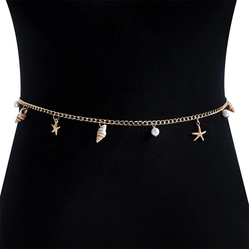 Fleepmart Bohemia Handmade Shell Conch Chain Bracelet for Women Elegant Imitation Pearl Pendant Bracelet Summer Beach Jewelry Gifts