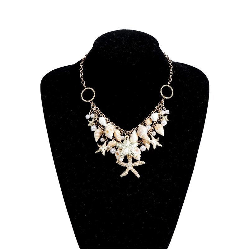 Fleepmart Bohemia Handmade Shell Conch Chain Bracelet for Women Elegant Imitation Pearl Pendant Bracelet Summer Beach Jewelry Gifts