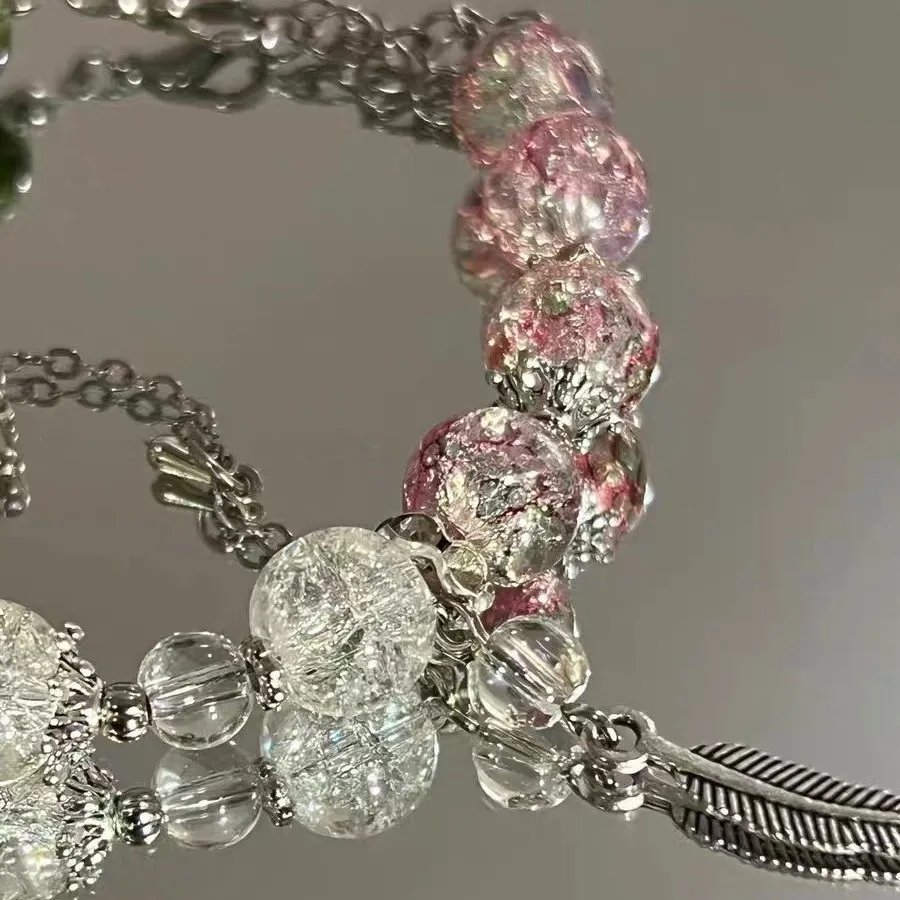 Fleepmart Niche Design Super Fairy Butterfly Bracelet for Women Sweet Green Bead Tassels Chain Elastic Bracelet Exquisite Party Jewelry Fleepmart Niche Design Super Fairy Butterfly Bracelet for Women Sweet Green Bead Tassels Chain Elastic Bracelet Exquisite Party Jewelry