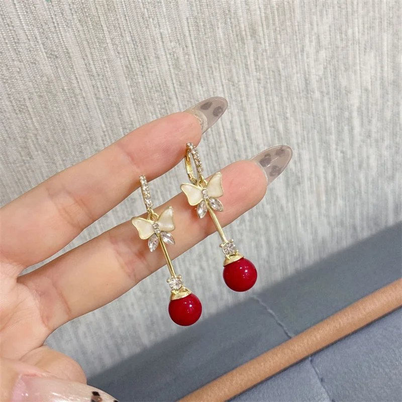 Fleepmart Elegant Purple Glass Butterfly Long Tassel Earrings for Women Delicate Rhinestone Crystal Insect Earrings Luxury Party Jewelry Fleepmart Elegant Purple Glass Butterfly Long Tassel Earrings for Women Delicate Rhinestone Crystal Insect Earrings Luxury Party Jewelry