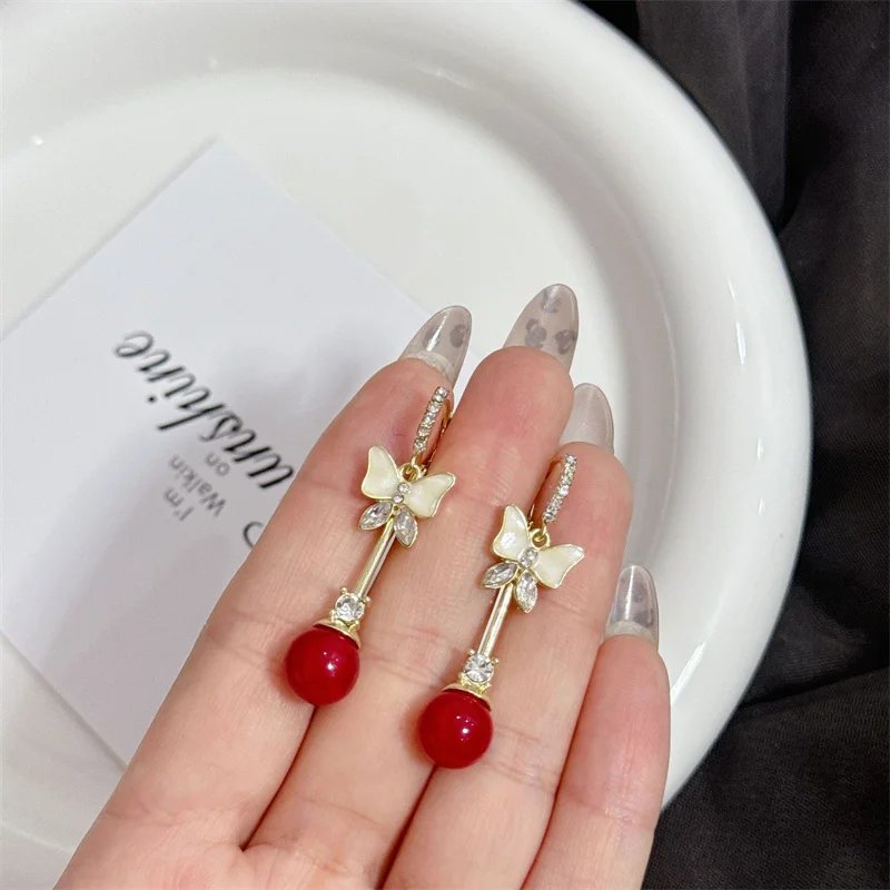 Fleepmart Elegant Purple Glass Butterfly Long Tassel Earrings for Women Delicate Rhinestone Crystal Insect Earrings Luxury Party Jewelry Fleepmart Elegant Purple Glass Butterfly Long Tassel Earrings for Women Delicate Rhinestone Crystal Insect Earrings Luxury Party Jewelry
