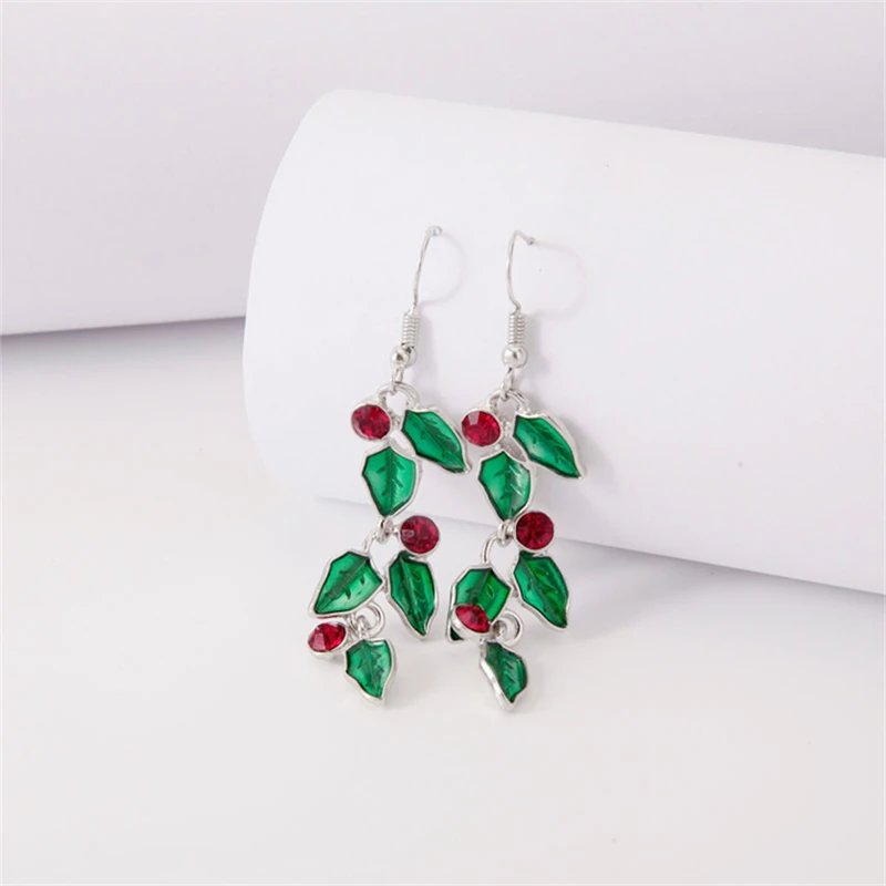 Fleepmart New Trendy Exquisite Christmas Light Bulb Drop Earrings for Women Simple Rhinestone Bowknot Earrings Xmas Party Jewelry Gifts