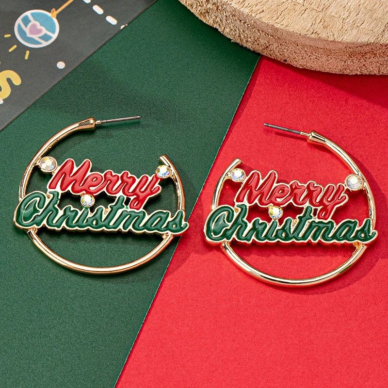 Fleepmart New Trendy Exquisite Christmas Light Bulb Drop Earrings for Women Simple Rhinestone Bowknot Earrings Xmas Party Jewelry Gifts