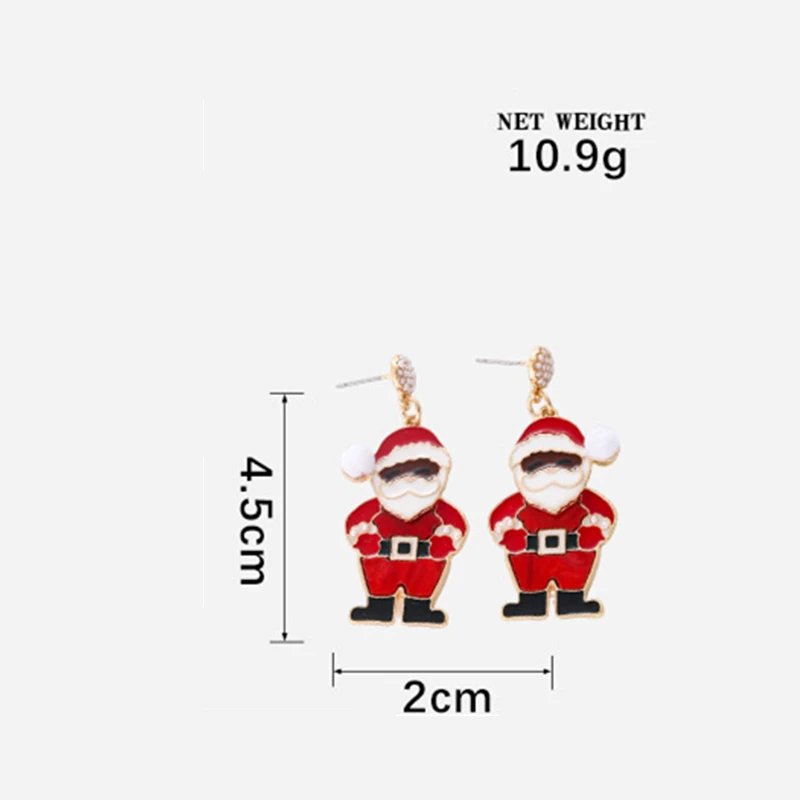 Fleepmart New Trendy Exquisite Christmas Light Bulb Drop Earrings for Women Simple Rhinestone Bowknot Earrings Xmas Party Jewelry Gifts