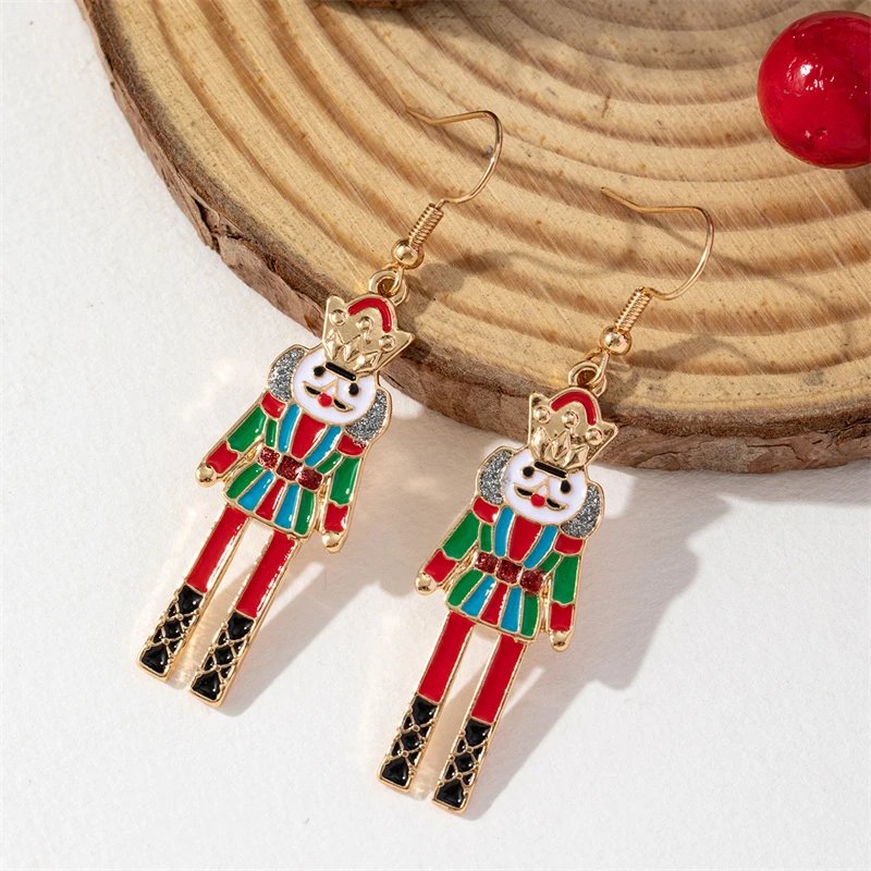 Fleepmart New Trendy Exquisite Christmas Light Bulb Drop Earrings for Women Simple Rhinestone Bowknot Earrings Xmas Party Jewelry Gifts