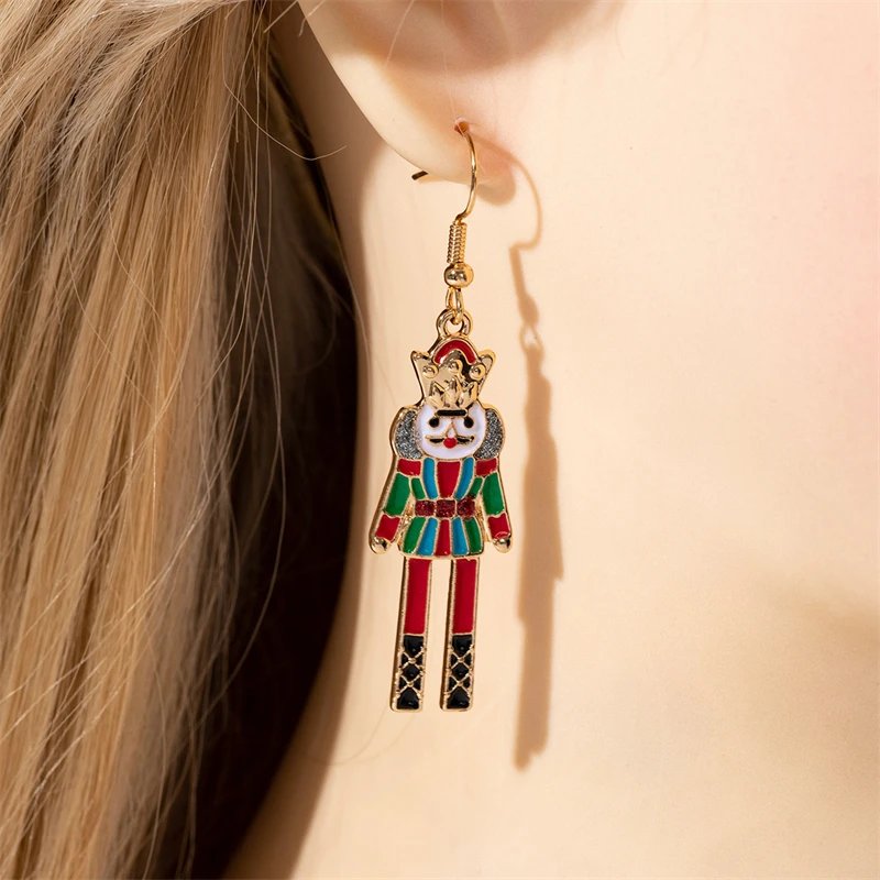 Fleepmart New Trendy Exquisite Christmas Light Bulb Drop Earrings for Women Simple Rhinestone Bowknot Earrings Xmas Party Jewelry Gifts